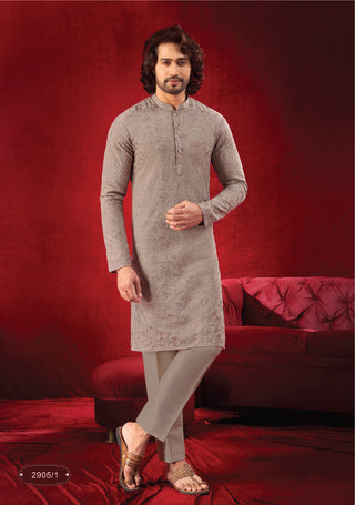 Rangin: Brown Ensemble Kurta Set