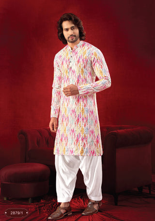 Rangin: Carnival Print Ensemble Kurta Set