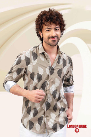 Sand Dune Geometric Print Shirt