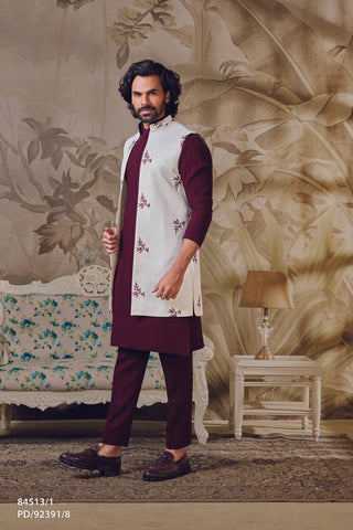 Maroon Elegance Kurta Set