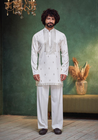 Ivory Grace Embroidered Kurta Set