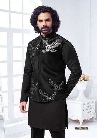 Soaring Eagle Embroidered Nehru Jacket