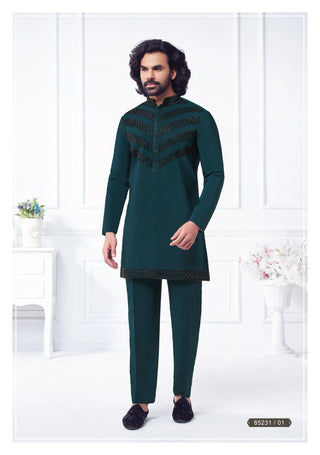 Emerald Green Embroidered Kurta Set