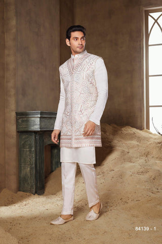 Naaz: Light Onion Kurta Jacket