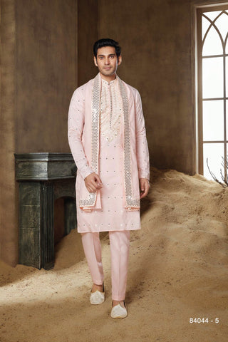 Naaz: Light Pink Kurta Jacket