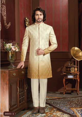 Sunlit Sophistication: Kunwar Collection Indowestern Ensemble