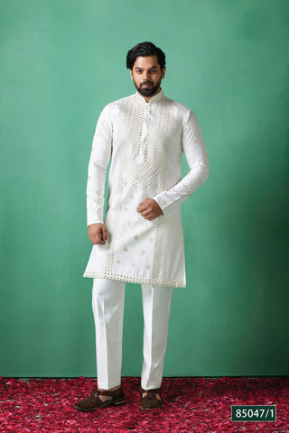 Shimmer Mirage White Kurta