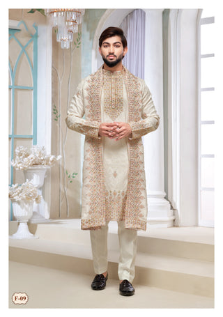 Regal Ivory Embroidered Kurta Set