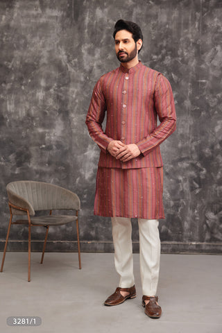 Rust Radiance Koti Kurta Set