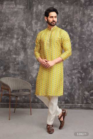 Golden Glow Printed Kurta Set