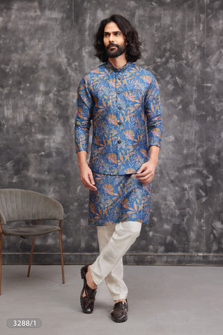 Regal Bloom Men's Kurta Koti Set