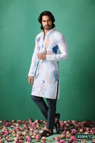 Pastel Abstract Printed Kurta Set