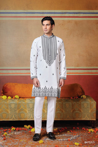 Ivory Grace Embroidered Kurta Set