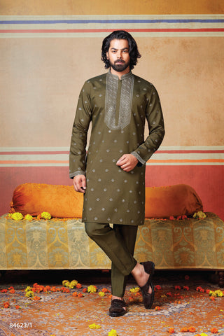 Mehandi Green Elegance Kurta Set