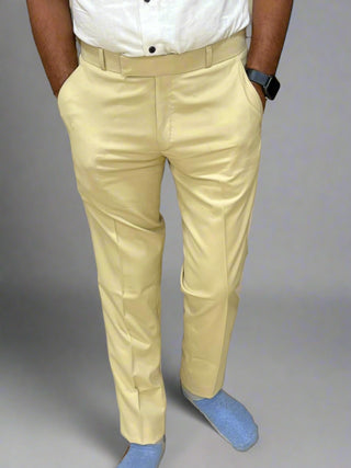 Cream Formal Pants