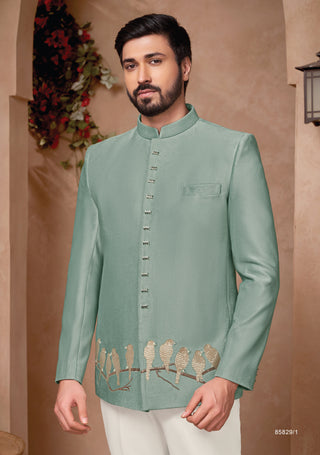 Mint Serenade Jodhpuri Suit