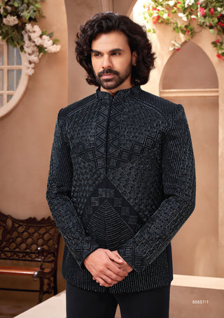 Obsidian Majesty Jodhpuri Suit