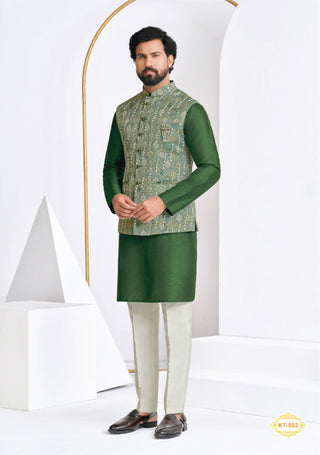 Regal Olive Koti Kurta Ensemble