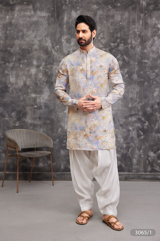 Serene Pastel Bloom Kurta Set