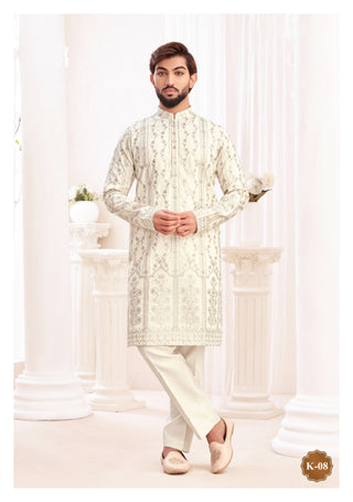 Ivory Elegance Embroidered Kurta Set