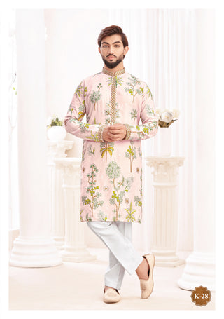 Blush Pink Floral Printed Kurta Set